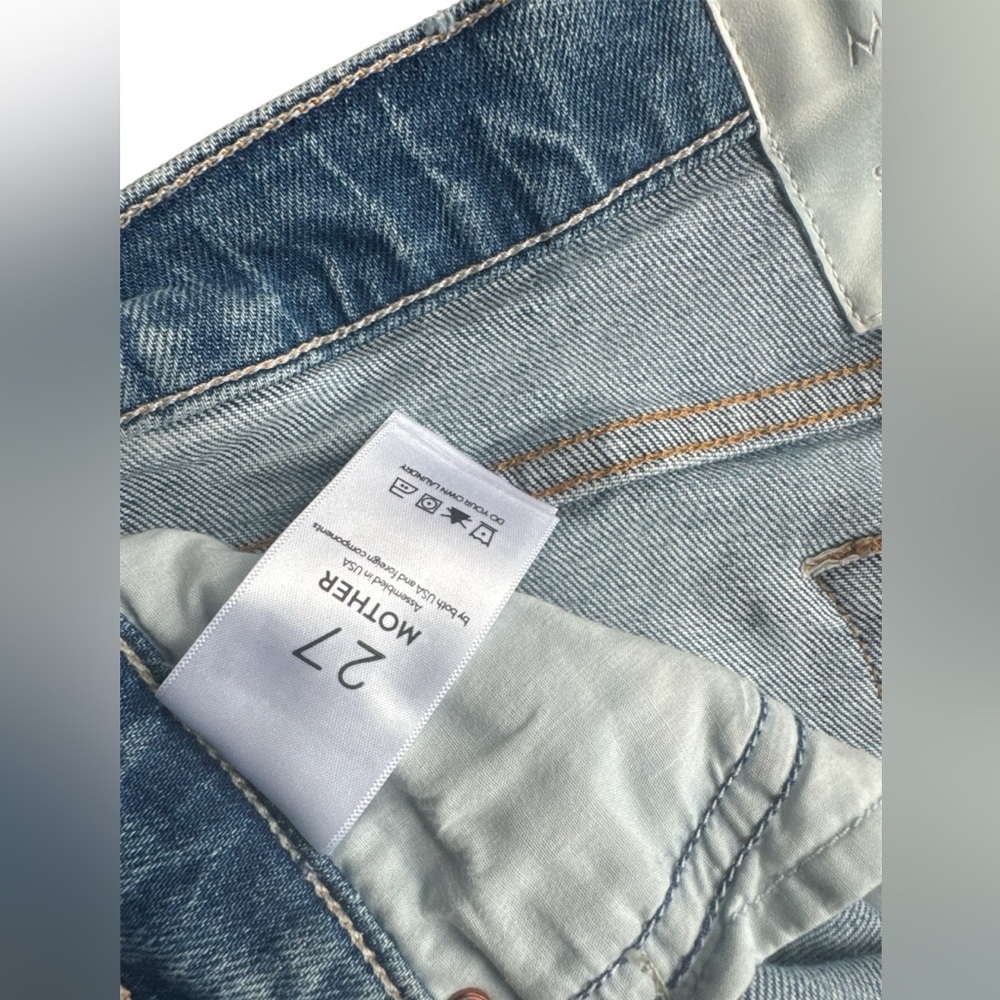 MOTHER Kick It Ankle Blue Jeans